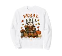 Feral for Fall Cute Woodland Opossum Autumn Sweater Pumpkin Sweatshirt