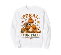 Feral for Fall Cute Woodland Squirrel Autumn Sweater Pumpkin Sweatshirt