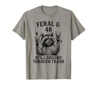 Feral & Forty Eight Funny Raccoon 48 Year Old 48th Birthday T-Shirt