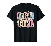 Feral Girl Leopard Funny Ransom Note Collage Women T-Shirt