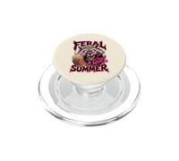 Feral Girl Summer Trash Panda Coffee Chaos PopSockets PopGrip for MagSafe