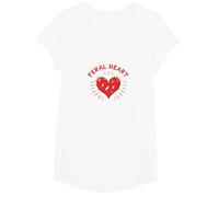 Feral Heart: Wild Love for Rebellious Romantics T-Shirt, Girls, White, Medium