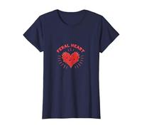 Feral Heart: Wild Love for Rebellious Romantics T-Shirt, Women, Navy, 3XL