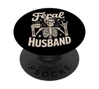 Feral Husband Skeleton Best Husband Ever World’s Best PopSockets Adhesive PopGrip