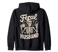 Feral Husband Skeleton Best Husband Ever World’s Best Zip Hoodie