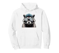Feral Kid Raccoon Sunglasses Cap Design Pullover Hoodie