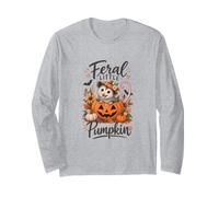 Feral Little Pumpkin Cute Possum Halloween Long Sleeve T-Shirt