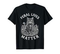 Feral Lives Matter Cat Rescue TNR Cottagecore Goth Aesthetic T-Shirt