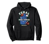 Feral Middle Schooler Do Not Feed Funny Tween Locker Kid Pullover Hoodie