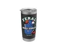 Feral Middle Schooler Do Not Feed Funny Tween Locker Kid Stainless Steel Insulated Tumbler