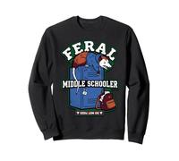 Feral Middle Schooler Do Not Feed Funny Tween Locker Kid Sweatshirt