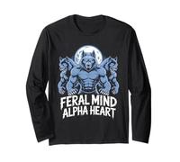 Feral Mind Alpha Heart Werewolf Moon Pack Long Sleeve T-Shirt