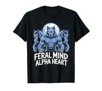 Feral Mind Alpha Heart Werewolf Moon Pack T-Shirt