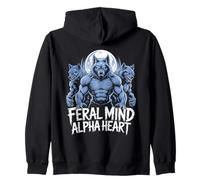 Feral Mind Alphaheart Werewolf Strength Zip Hoodie