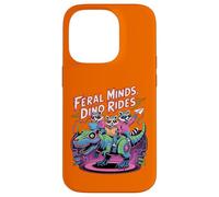 Feral Minds Raccoon Squad on T-Rex Robotic Back to School Case for iPhone 14 Pro