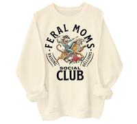 Feral Moms Social Club Sweatshirt, Feral Moms Social Club Women Funny Tiger Sweatshirt, Unisex Feral Moms Sweatshirt