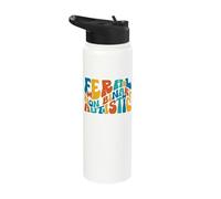 Feral Non Binary Autistic Genderqueer Queer Non Binary Stainless Steel Insulated Water Bottle