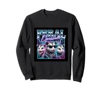 Feral Opossum Funny Boys Girls Costume Retro Meme Possum 90s Sweatshirt