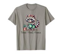 Feral Plant Mama Cute Raccoon Animal Trendy T-Shirt