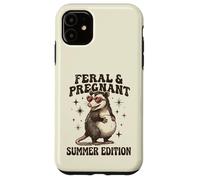 Feral Pregnant Girl Summer Funny Possum Mom Case for iPhone 11