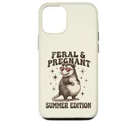 Feral Pregnant Girl Summer Funny Possum Mom Case for iPhone 12/12 Pro