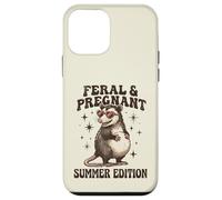 Feral Pregnant Girl Summer Funny Possum Mom Case for iPhone 12 mini