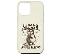 Feral Pregnant Girl Summer Funny Possum Mom Case for iPhone 12 Pro Max
