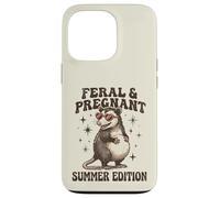 Feral Pregnant Girl Summer Funny Possum Mom Case for iPhone 13 Pro