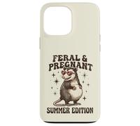 Feral Pregnant Girl Summer Funny Possum Mom Case for iPhone 13 Pro Max