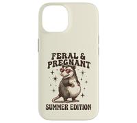 Feral Pregnant Girl Summer Funny Possum Mom Case for iPhone 14