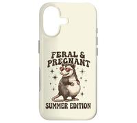 Feral Pregnant Girl Summer Funny Possum Mom Case for iPhone 17