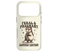 Feral Pregnant Girl Summer Funny Possum Mom Case for iPhone 17 Pro