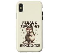 Feral Pregnant Girl Summer Funny Possum Mom Case for iPhone X/XS