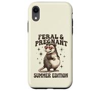 Feral Pregnant Girl Summer Funny Possum Mom Case for iPhone XR