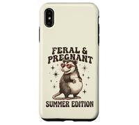 Feral Pregnant Girl Summer Funny Possum Mom Case for iPhone XS Max