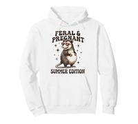 Feral Pregnant Girl Summer Funny Possum Mom Pullover Hoodie