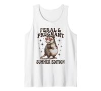 Feral Pregnant Girl Summer Funny Possum Mom Tank Top