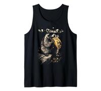 Feral Raccoon Eating Taco On City Road Wearing Sunglasses Tank Top