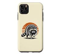 Feral Raccoon On the Prowl Fearless Animal Retro Sunset Case for iPhone 11 Pro Max