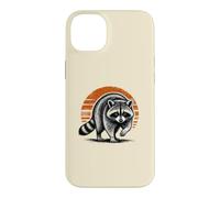 Feral Raccoon On the Prowl Fearless Animal Retro Sunset Case for iPhone 14 Plus