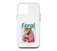 Feral Raccoon Pink Coat Sunglasses Martini Bubblegum Case for iPhone 12 mini