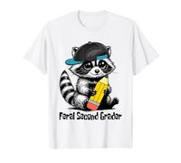 Feral Second Grader Funny Raccoon First Day of School Boys T-Shirt