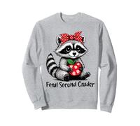 Feral Second Grader Funny Raccoon First Day of School Girls Sweatshirt
