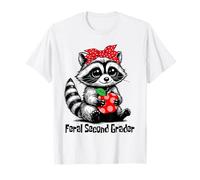 Feral Second Grader Funny Raccoon First Day of School Girls T-Shirt