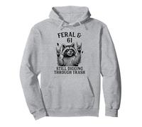 Feral & Sixty One Funny Raccoon 61 Year Old 61st Birthday Pullover Hoodie