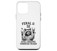 Feral & Thirty Two Funny Raccoon 32 Year Old 32nd Birthday Case for iPhone 12 mini