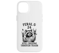 Feral & Twenty Four Funny Raccoon 24 Year Old 24th Birthday Case for iPhone 14 Plus