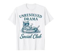 Feral Unresolved Drama Funny Girls Trip Social Club Raccoon T-Shirt