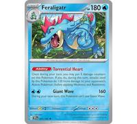 Feraligatr 041/162 Rare Pokemon Card (SV Temporal Forces) + 1x TitanCards® Toploader