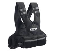 Ferand Adjustable Weighted Vest 11-20lb With Reflective Stripe in Black Ferand Black